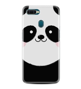 Oppo A5S A15 A16 A54 A55 A73 A74 Kılıf Desemli Silikon Sevimli Panda 1794