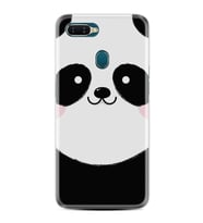 Oppo A5S A15 A16 A54 A55 A73 A74 Kılıf Desemli Silikon Sevimli Panda 1794