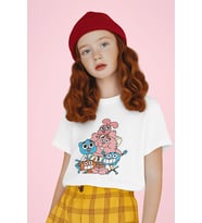 Gumball Karakterler Baskılı Unisex Çizgi Film Çocuk Tişört (1-12 Yaş)