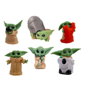 Star Wars Mandalorian Baby Yoda Grogu Bebek Yoda Aksiyon Figür Oyuncak Seti 6 Yoda Figürü Bir Arada2 (Yeşil)