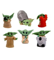 Star Wars Mandalorian Baby Yoda Grogu Bebek Yoda Aksiyon Figür Oyuncak Seti 6 Yoda Figürü Bir Arada2 (Yeşil)