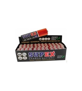 SUPEX R6 1.5 VOLT ÇİNKO KARBON AA KALEM PİL (60LI PAKET FİYATI)