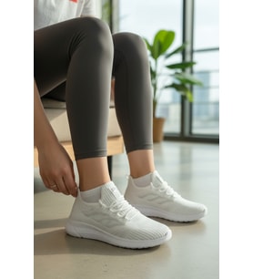 Enoch Kadın Hafif Koşu Ayakkabısı Nefes Alan Triko Örgü Sneaker