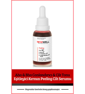 New Well Aha & Bha Canlandırıcı & Cilt Tonu Eşitleyici Kırmızı Peeling Cilt Serumu 30 Ml