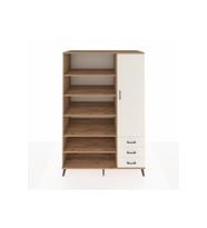Kronos Dolap 9 Raflı 3 Çekmeceli Tek Kapaklı  132x59x195 Çam-Aytaşı/Aytaşı