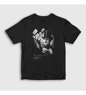 Presmono Unisex Çocuk Siyah Life Magic Magician Sihir Sihirbaz T-Shirt 485148tt