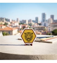Modern Çizgili Yırtıcı Kedi Leopar Masaüstü Dekoratif Obje Sevdiklerinizi Mutlu Edecek Anlamlı Bir Hediye 10x10 cm