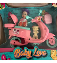 Baby Love Kedili Motorsiklet Oyun Takımı (Pembe)