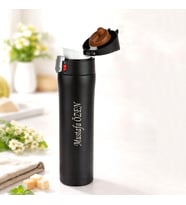 Kişiye Özel 304 Kilitli 450 Ml  Termos (Siyah)