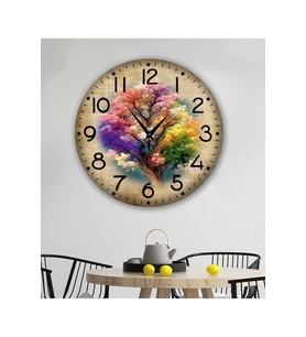 bilge Tasarım retro Duvar Saati 35 x 35 CM (Karışık)
