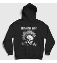 Presmono Unisex Siyah Skull Müzik Punks Not Dead Kapüşonlu Sweatshirt 513871tt