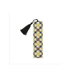 Italyan Desen Baskılı, Püsküllü Kitap Ayracı (hediyelik Bookmark,ayraç-135)