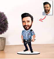 Kisiye Özel Karikatür Erkek POLİS Biblo MODEL 4