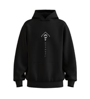 Oversize 'Fall' Baskılı Kapşonlu Hoodie Sweatshirt (Siyah)