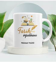 Tarih Öğretmenine Hediye Kupa Bardak Beyaz 002