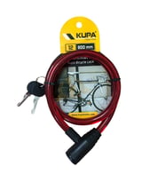 Kupa Vinil Kaplı Esnek Çelik Bisiklet Kilidi 12 mm - 80 cm.