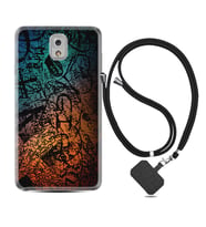 Samsung Note 3 4 5 8 9 20 Ultra 10 Lite Kılıf Boyun Askılı Silikon İşaretler Tuval 1716