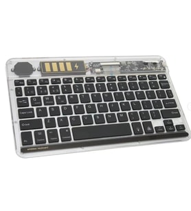 ZR612 Rgb Şeffaf Siyah Bluethooth Klavye (Çok Renkli)