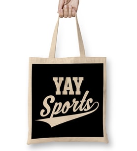 Funny and Sarcastic Yay Sports T Bez Çanta Uzun Saplı