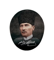 Kalpaklı Atatürk Bilek Destekli Kaymaz Buruşmaz Kırılmaz Mouse Pad (Çok Renkli)