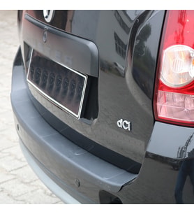 Dacia Duster Arka Tampon Eşiği Abs Plastik 2010-2017 (Siyah - Beyaz)