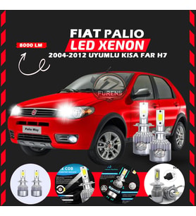 Fiat Palio 2004-2012 Kısa Far Uyumlu Şimşek Etkili Led Xenon Performance Series H7