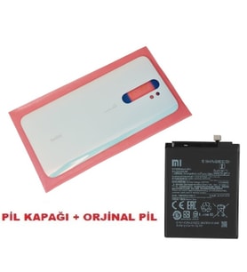 Tkgz Xiaomi Redmi NOTE 8 PRO Arka Pil Batarya Kapağı + PİL (CAM) BEYAZ