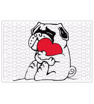 Pug Köpek 07 Puzzle 240 Parça Yapboz