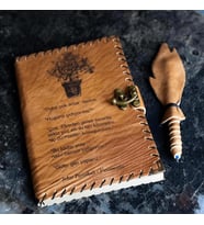 Şeker Portakalı Deri Defter (Taba)