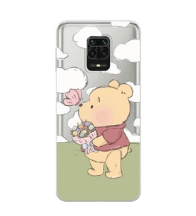 Redmi Note 9 Pro / 9s Uyumlu Winnie The Pooh Tasarımlı Şeffaf Telefon Kılıfı