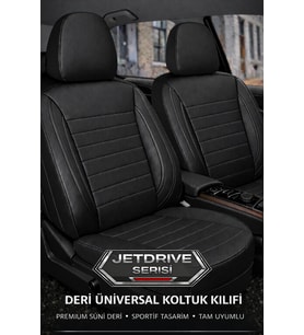 Seat Ibiza 2008 ve Sonrası Uyumlu Jetdrive Serisi Siyah Oto Koltuk Kılıfı Tam Set