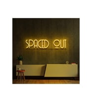 SPACED OUT Yazılı Neon Tabela