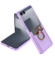 Galaxy Z Flip 7 Zore Kıpta Yüzüklü Kartlıklı Kapak