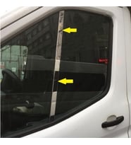 Ford Transit Krom Kelebek Cam Direği 2014 Sonrası 2 Parça P.Çelik