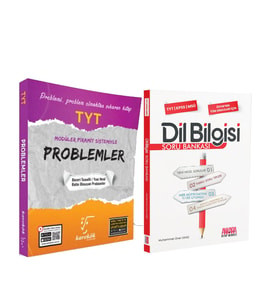 Karekök TYT Problemler Modüler Piramit Sistemiyle ve AKM Dil Bilgisi Soru Bankası Seti 2 Kitap