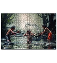 Cakapuzzle  Suda Eğlenen Çocuklar  Puzzle Yapboz MDF (Ahşap) (120 Parça)