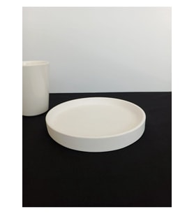 Dekoratif Sunum Tabağı, Beyaz Renk Yüksek Kaliteli Malzeme El Yapımı Yuvarlak El Yapımı Sunum Tabağı, Ev Dekoru, Masa Dekoru (17 cm)