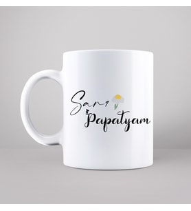Sarı Papatyam Tasarımlı Kupa