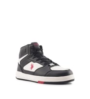  U.s. Polo Assn. Presto Hı 3Pr Siyah-Beyaz Erkek Spor Ayakkabı (Siyah - Beyaz)
