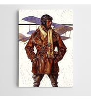 Uçak ve Pilot Modern Sanat Kanvas Tablo