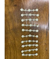 6X0.8 CM 10 ADET GÜMÜŞ RENK İNCİ BONCUKLU ZİRKON TAŞLI GİYİM HOBİ NAKIŞ ÇANTA AKSESUARI