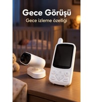 Görüntülü Bebek Telsizi Ekranlı ve Çift Yönlü Konuşmalı