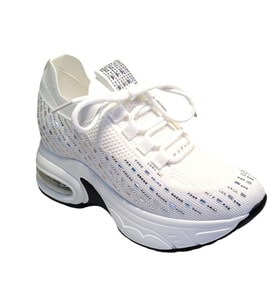 Guja 25y300-20 Kadın Taşlı Gizli Ökçeli Sneaker Ayakkabı (Beyaz)