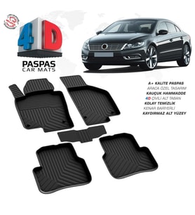 Drs Tuning Passat CC 4D Araca Özel Havuzlu Kauçuk Paspas 2008 Model ve Üzeri
