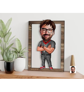 BK Gift Kişiye Özel Antrenör Karikatürlü 3D Ahşap Tablo, Sevgiliye Hediye, Arkadaşa Hediye, Yıl Dönümü Hediyesi, Doğum Günü Hediyesi-2