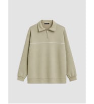 LCW Modest Haki Soft Touch Oversize Kadın Sweatshirt Tunik