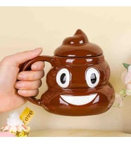 Poo Emoji Kupa Bardak – Eğlenceli ve Komik Tasarım, Seramik Kahve ve Çay Kupası, Ofis ve Ev Için Hediye, Emoji Temalı Büyük Boy Bardak