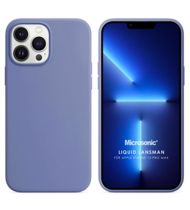 Microsonic Apple iPhone 13 Pro Max Kılıf Liquid Lansman Silikon Lavanta Grisi