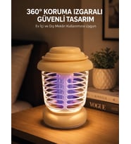 Mey İthalat® 360° Koruma Izgaralı LED Sinek Kovucu Aydınlatma Lambası