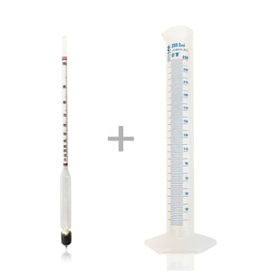 AEK-Tech 0-100 Alkolmetre Hidrometre ve Mezür Seti